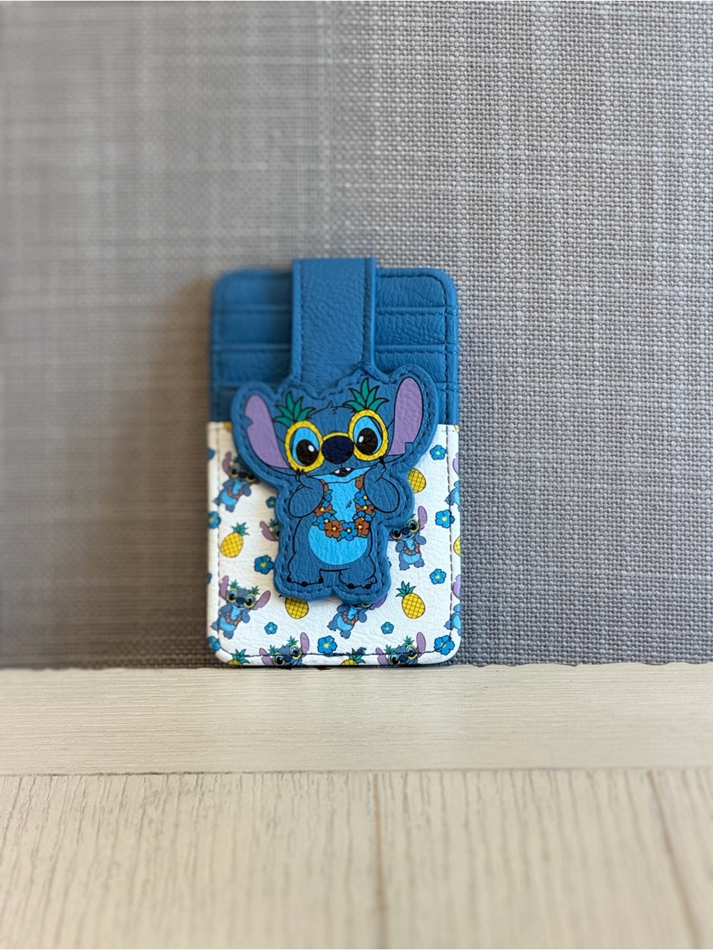 Disney Stitch Card Holder Wallet with Pineapple Print
